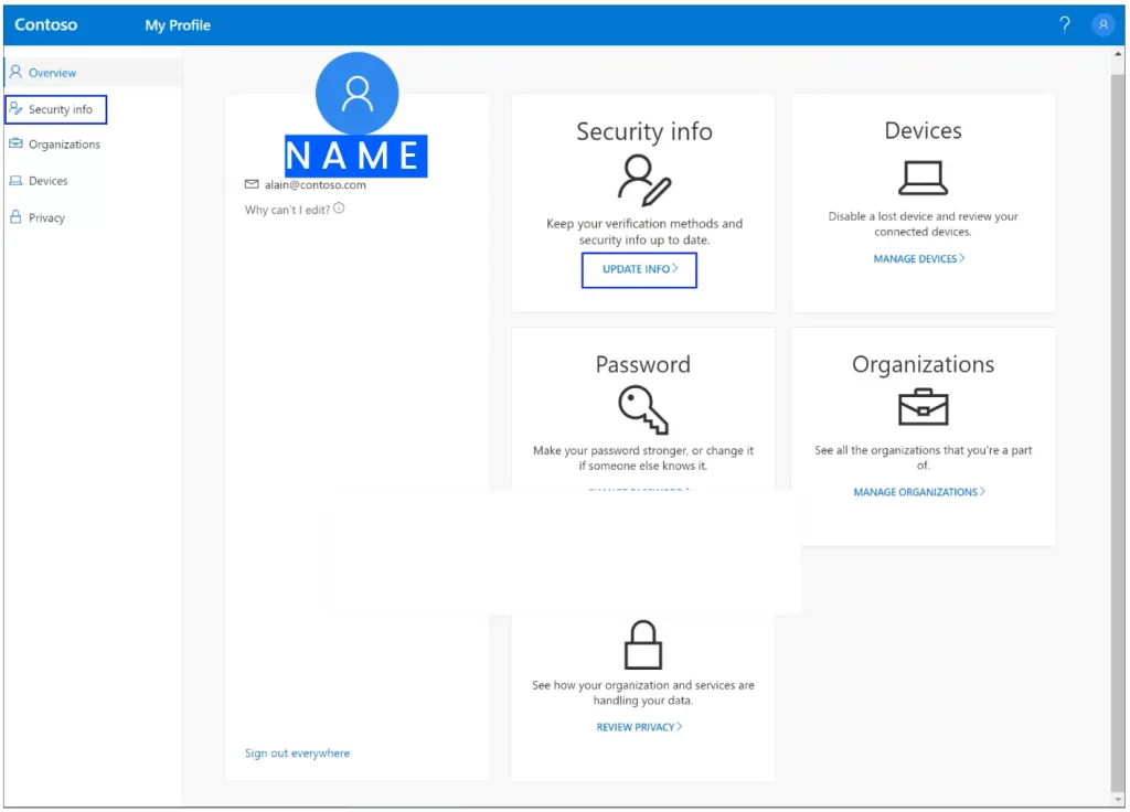 Log in to your work or school account